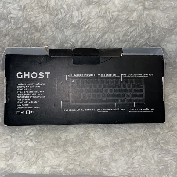 NIB Ghost K1 Wireless LED Keyboard Gaming - Picture 6 of 9